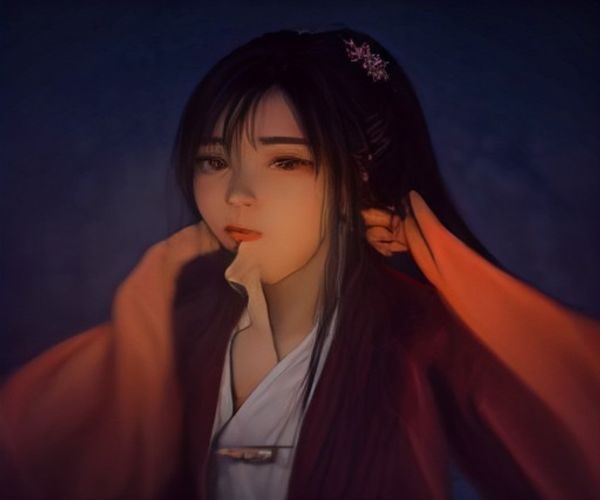 紫色霓虹城市夜景中一位神秘成熟女性背影，都市言情好色小姨角色氛围感，灯光绚丽、情绪浓烈